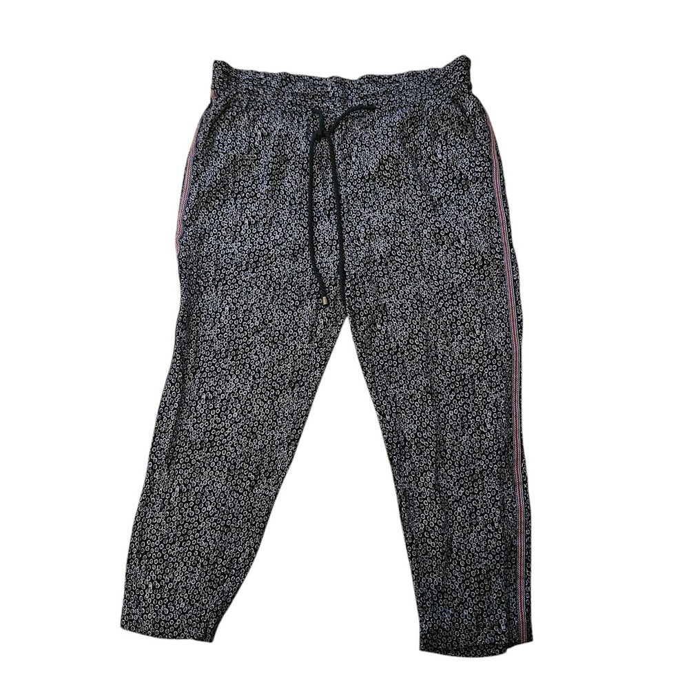 Anthropologie Emiewa Cropped Pants Drawstring Waist‎ Casual Black M